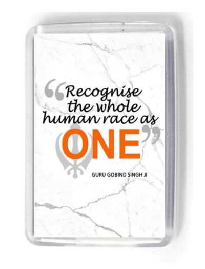 Recognise the whole human race as one