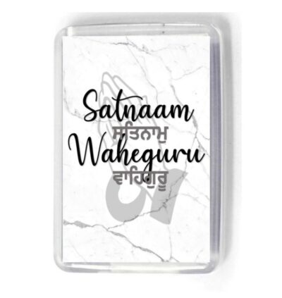 Satnaam Waheguru in English and Gurmukhi