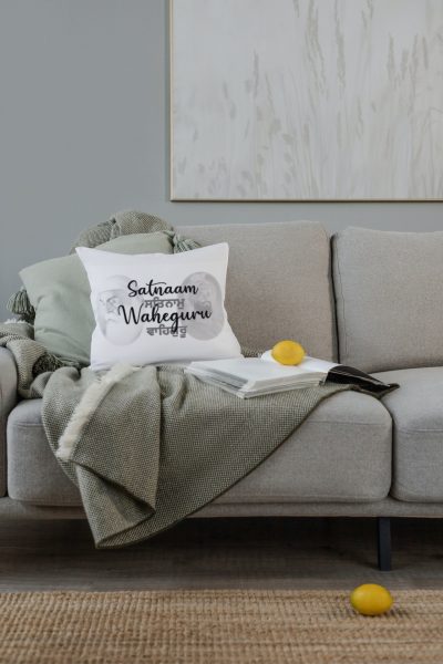 Satnaam Waheguru, Guru Nanak Dev Ji, Guru Gobind Singh Ji - greyscale