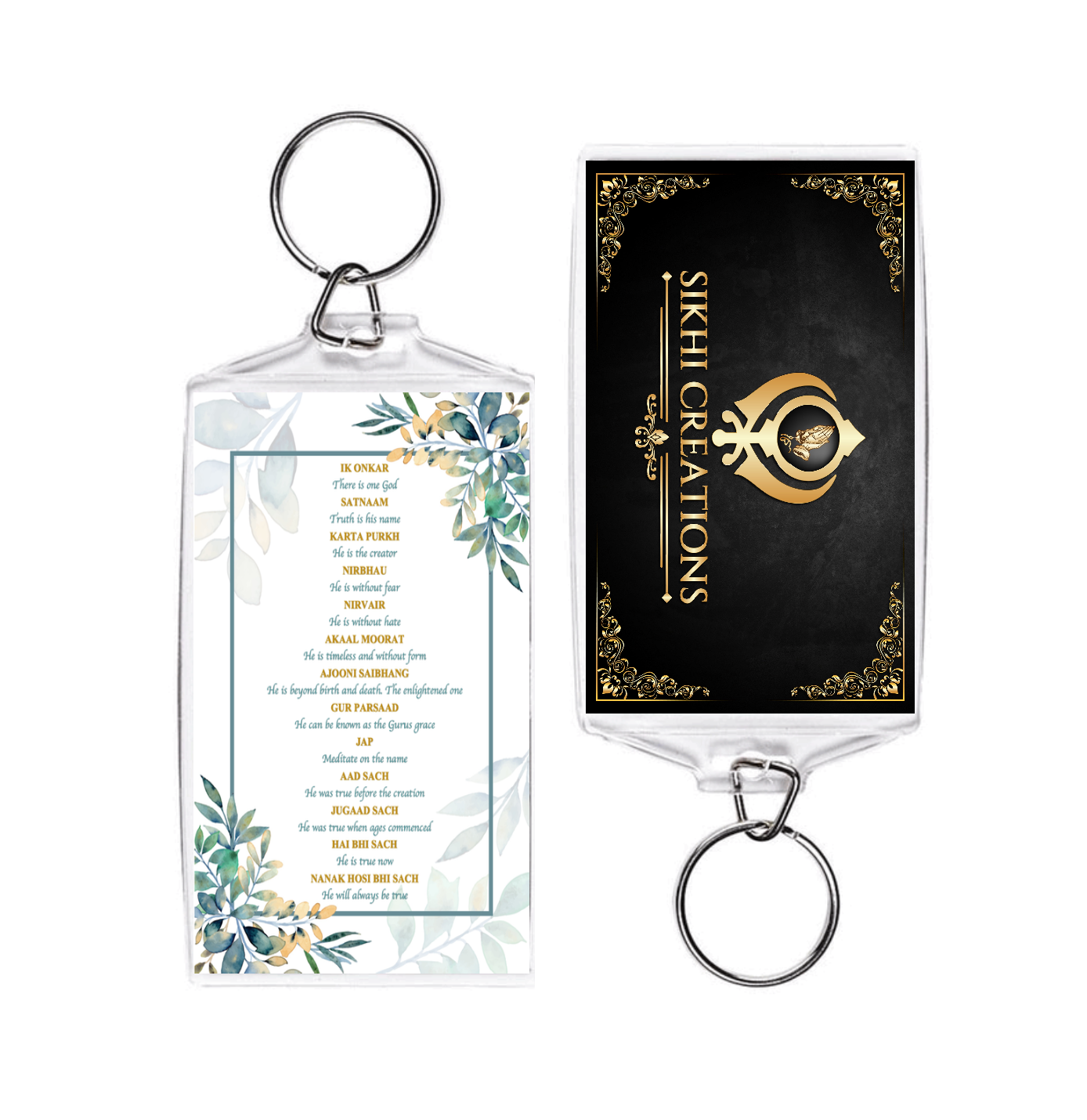 Blue/Green Eucalyptus Mool Mantar (Sikh prayer) in English with translation