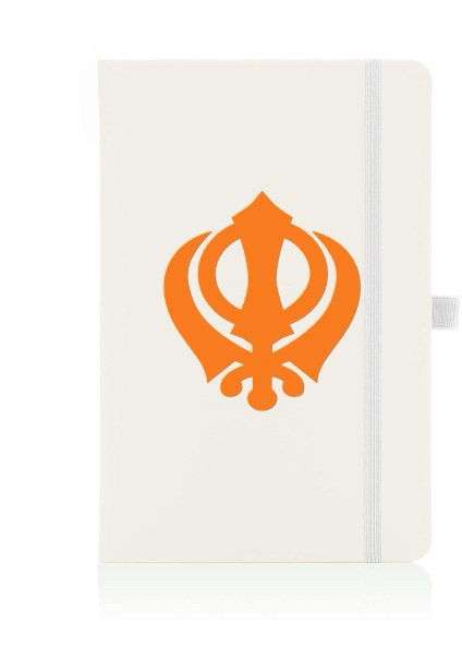 Khanda white journal/notebook